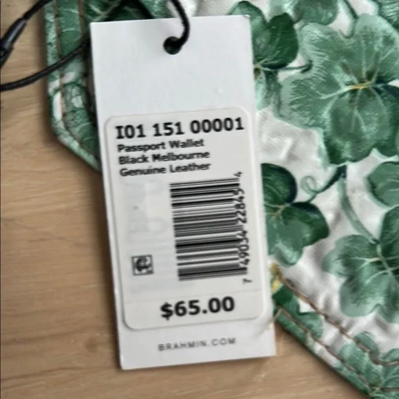 Brahmin Glossy Black Croc-Embossed Card Holder - Picture 2 of 4